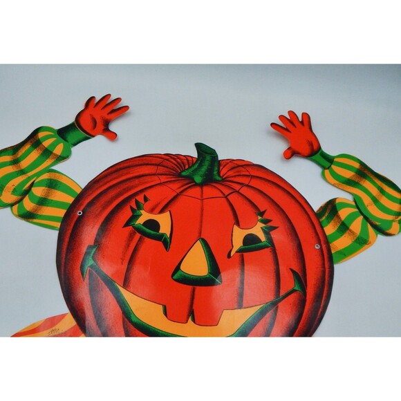 Beistle Jointed Jack-O-Lantern Goblin Cardboard Diecut Halloween Decoration - Picture 2 of 12